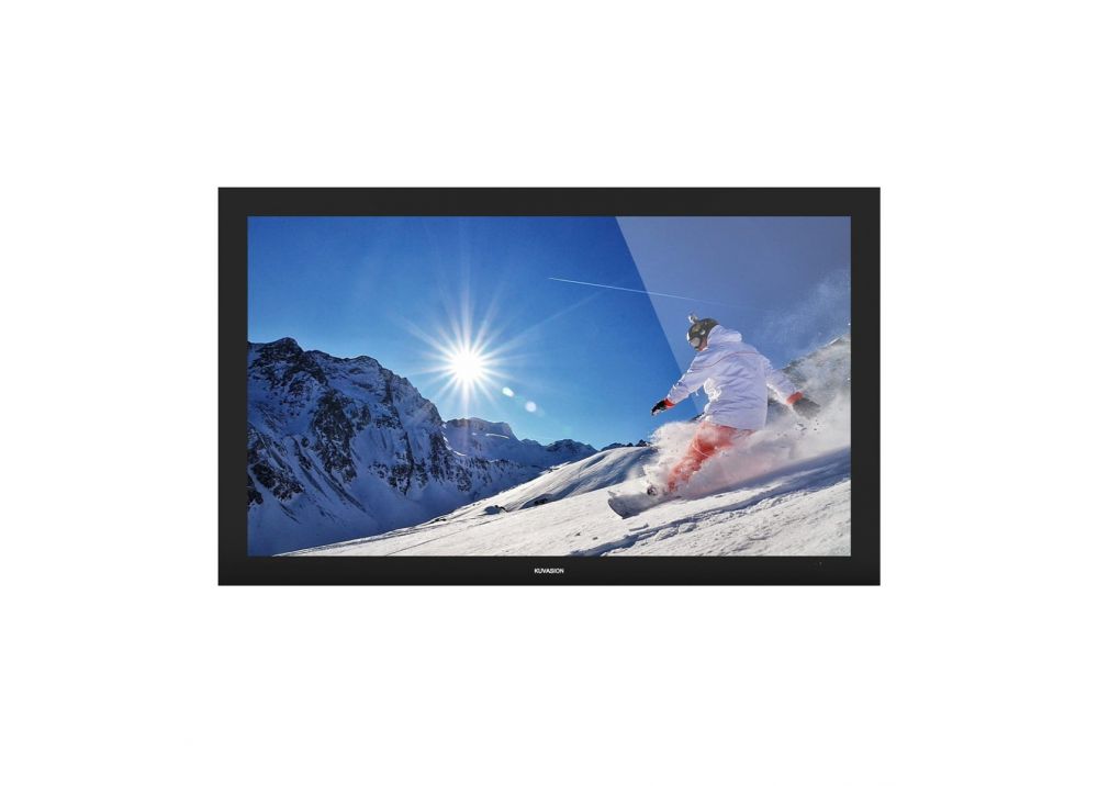 KUVASION 55 Inches High Brightness Full Sun Waterproof Smart Outdoor TV, Swimming Pool TV, All Weather Outdoor TV, 2000 Nits