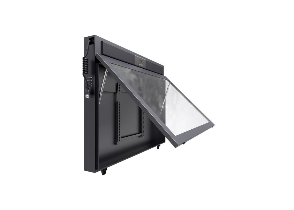 KUVASONG Waterproof Outdoor TV Enclosure with 80W Built-in Soundbar, Waterproof Outdoor TV Cabinet, Outdoor TV Case with Built-in Waterproof 80W Sound Bar (max for 43 Inches TVs)